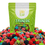 Crunchy Gummy Candy Mix | 2 Pound Bag | Rainbow Nonpareils Bears, Berries, Star Shaped Chewy Clusters | Gummy Mix for Snacking & Candy Buffets | Sweet