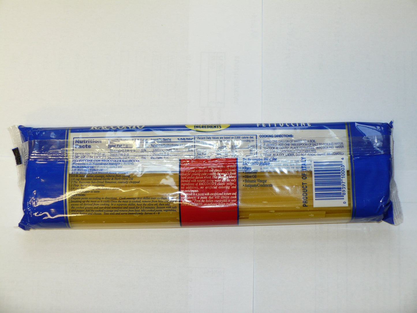 Fettuccine Pasta Noodles - Uncooked