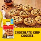 Nestle Toll House Chocolate Chip Cookie Dough with 100% Real Chocolate Chips - 2 Dozen Ready To Bake Just Like Homemade Chocolate Chip Cookies 16.5 Oz