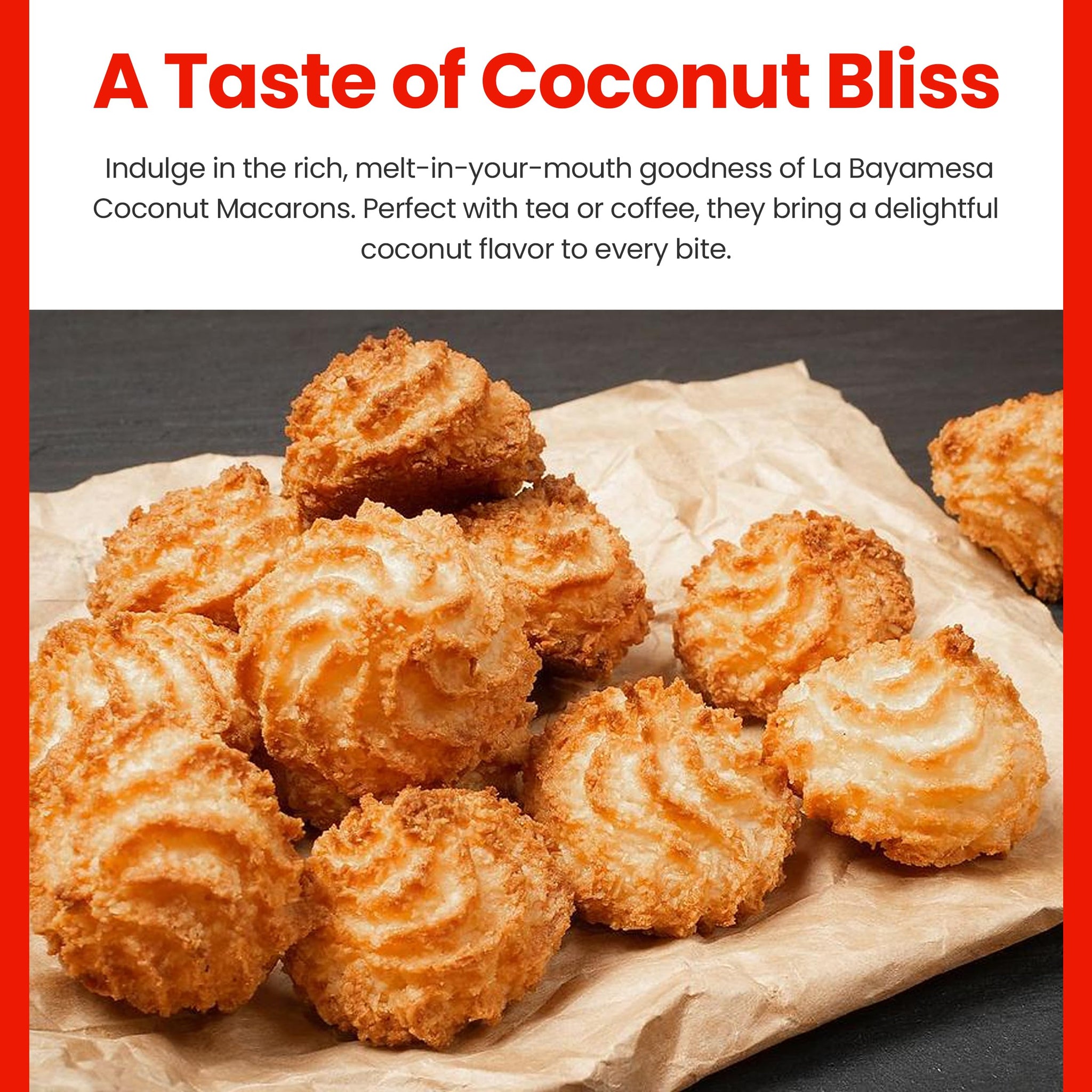 Coconut cookies - Macaroon yogurt cookie - Fresh - No Cholesterol - Delicious Dessert - Soft and Chewy - 7 oz - Pack of 01