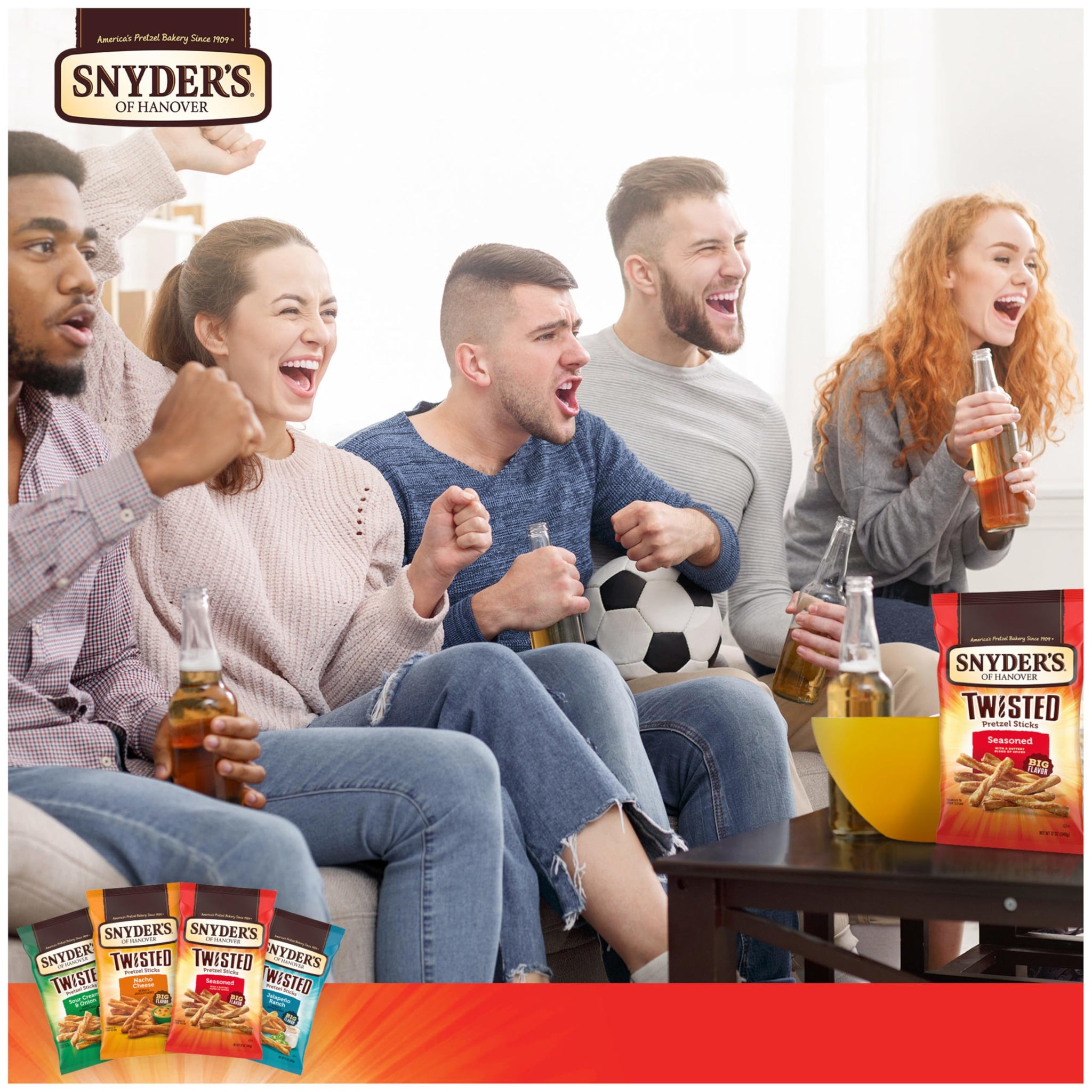 Snyder's of Hanover, Seasoned Twisted Pretzel Sticks, 12 Oz Bag