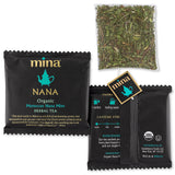 Mina Nana Organic Moroccan Mint Herbal Tea, 15 Biodegradable Sachets - Refreshing Moroccan Mint Tea Bags, Herbal Tea, Caffeine-Free Tea Bags