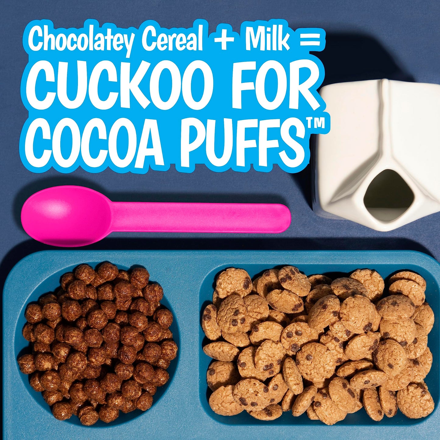 Cocoa Puffs, 25% Less Sugar Cereal Single Serve Cups, 60 Ct, 7.5 lb Case