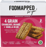 FODMAPPED FOR YOU Cranberry, Orange & Vanilla Bean 4 Grain Breakfast Cookies, 3.9 OZ
