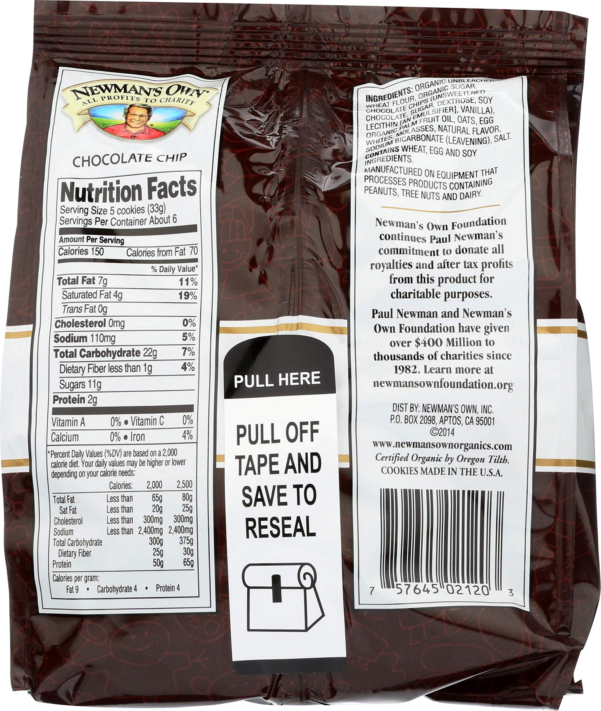 Newman's Own Family Recipe Cookies, Chocolate Chip, 7 Ounce