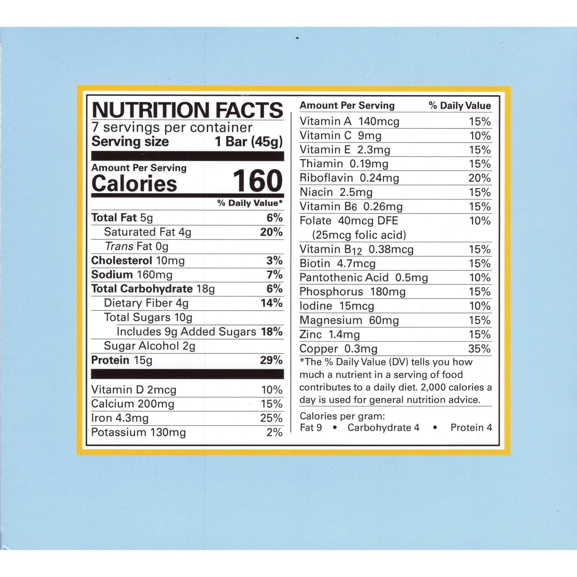 Weight Loss Systems Protein Bar - Caramel Cocoa (7/Box) - Aspartame, Wheat and Gelatin Free