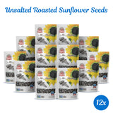 MR. MARTIN Freshly Roasted Unsalted Sunflower Seeds To Eat - Non-GMO, Kosher, Crunchy, Delicious, Vegan, Keto Friendly, Low Sodium Snack - 5.25 Oz, 12