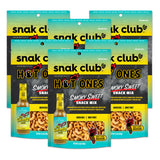 Snak Club x Hot Ones Smoky Sweet Snack Mix, Spicy Snacks with Peanuts, Pretzels, Sesame Sticks, Toasted Corn & Cashews, Inspired by Hot Ones Hot