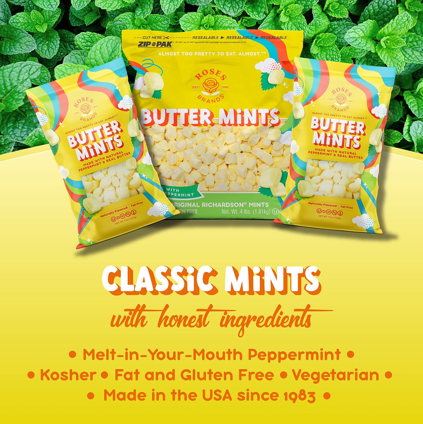 Roses Brands - Butter Mints - 4 lbs (1-Pack)