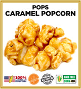 Pops Corn® Gourmet Caramel Popcorn - Bulk 5 Gallon Bag (Serves 20) - Freshly Popped, Gooey Caramel Made with Real Butter - Perfect for Parties