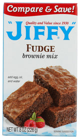 Fudge Brownie Mix - Delicious Brownie Mix, 8 oz,(Jiffy)