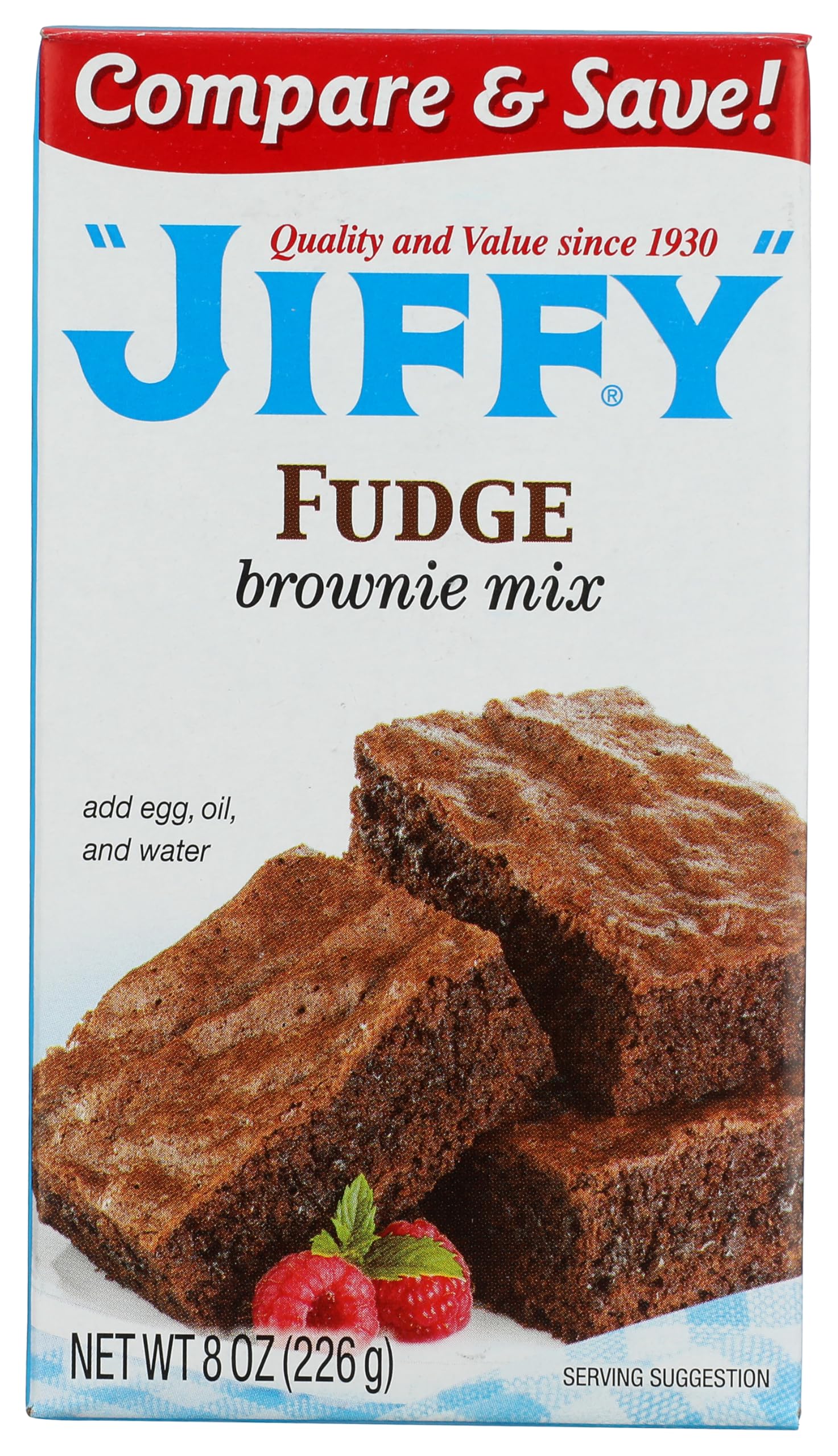 Fudge Brownie Mix - Delicious Brownie Mix, 8 oz,(Jiffy)