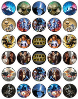 30 x Edible Cupcake Toppers - Galactic Adventure Inspired Collection of Edible Cake Decorations | Uncut Edible on Wafer Sheet