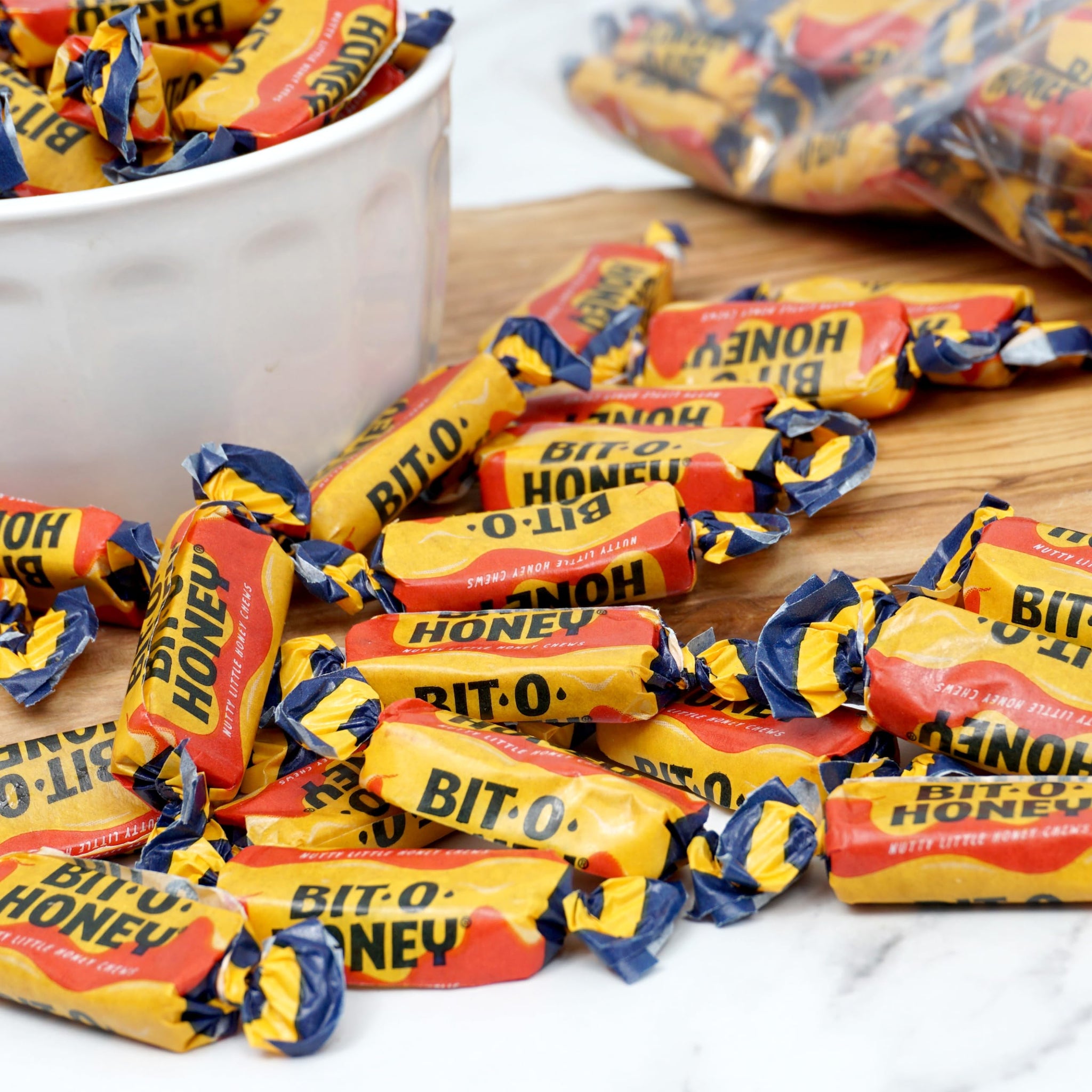 Honey Candy, 1 Pound Bag, Individually Wrapped Candy, Honey Taffy