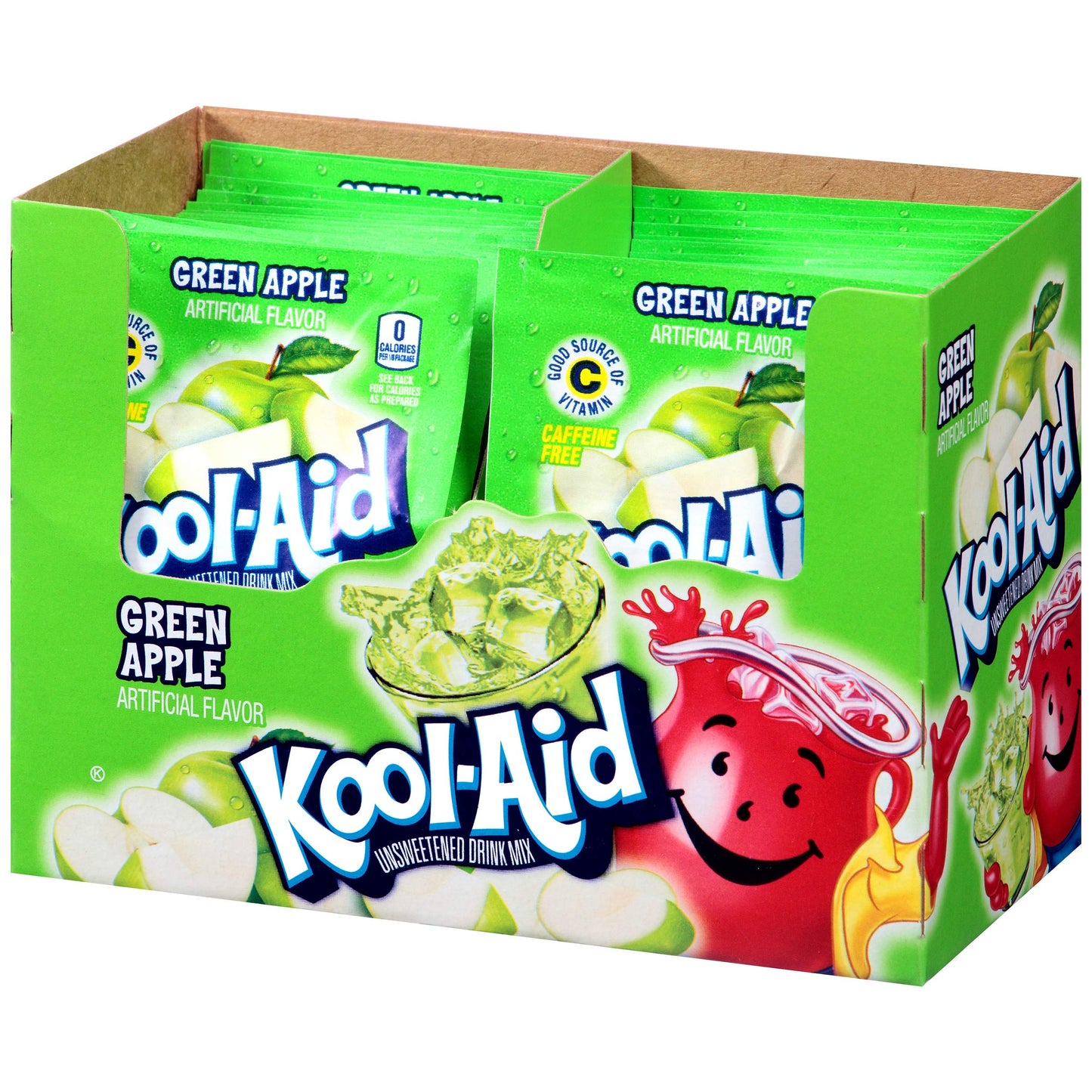 Kool-Aid Green Apple Flavored Unsweetened Caffeine Free Powdered Drink Mix (0.22 oz Packet)