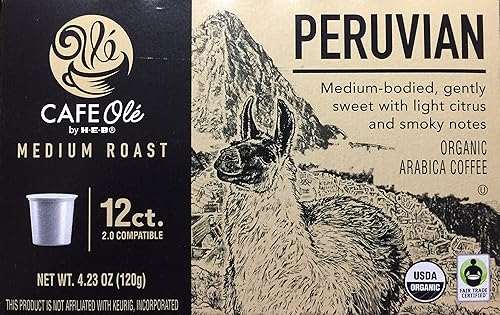 CAFE OLÃ‰ Cafe Ole Organics Peruvian Medium Roast Single Serve Coffee Cups