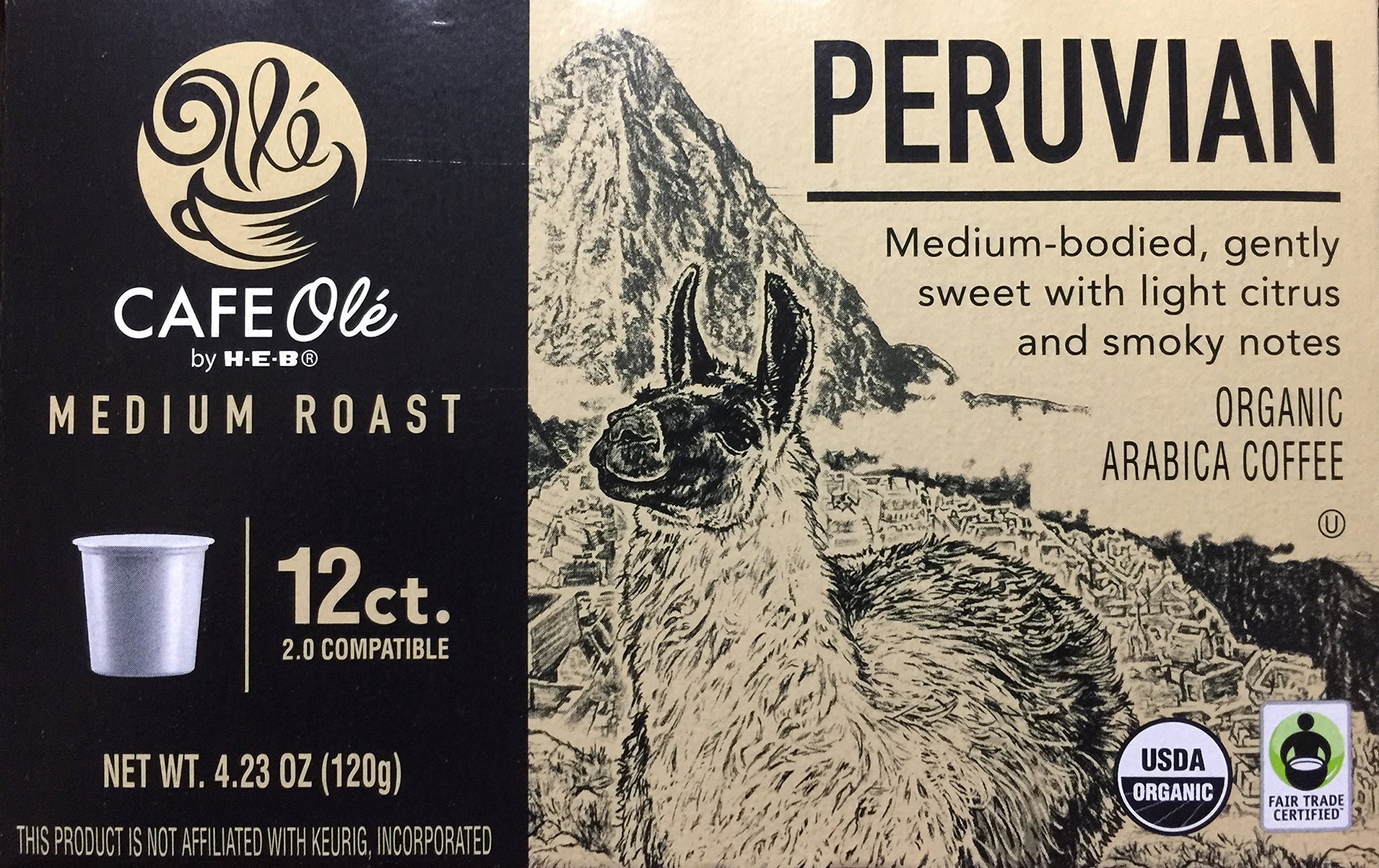 CAFE OLÃ‰ Cafe Ole Organics Peruvian Medium Roast Single Serve Coffee Cups