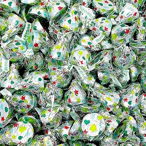 Sugar Cookie Kiss-1.5 lbs Metallic Festive Foil Individually Wrapped Kiss for Halloween, Birthdays, Christmas, Easter Parties, Events, and Candy