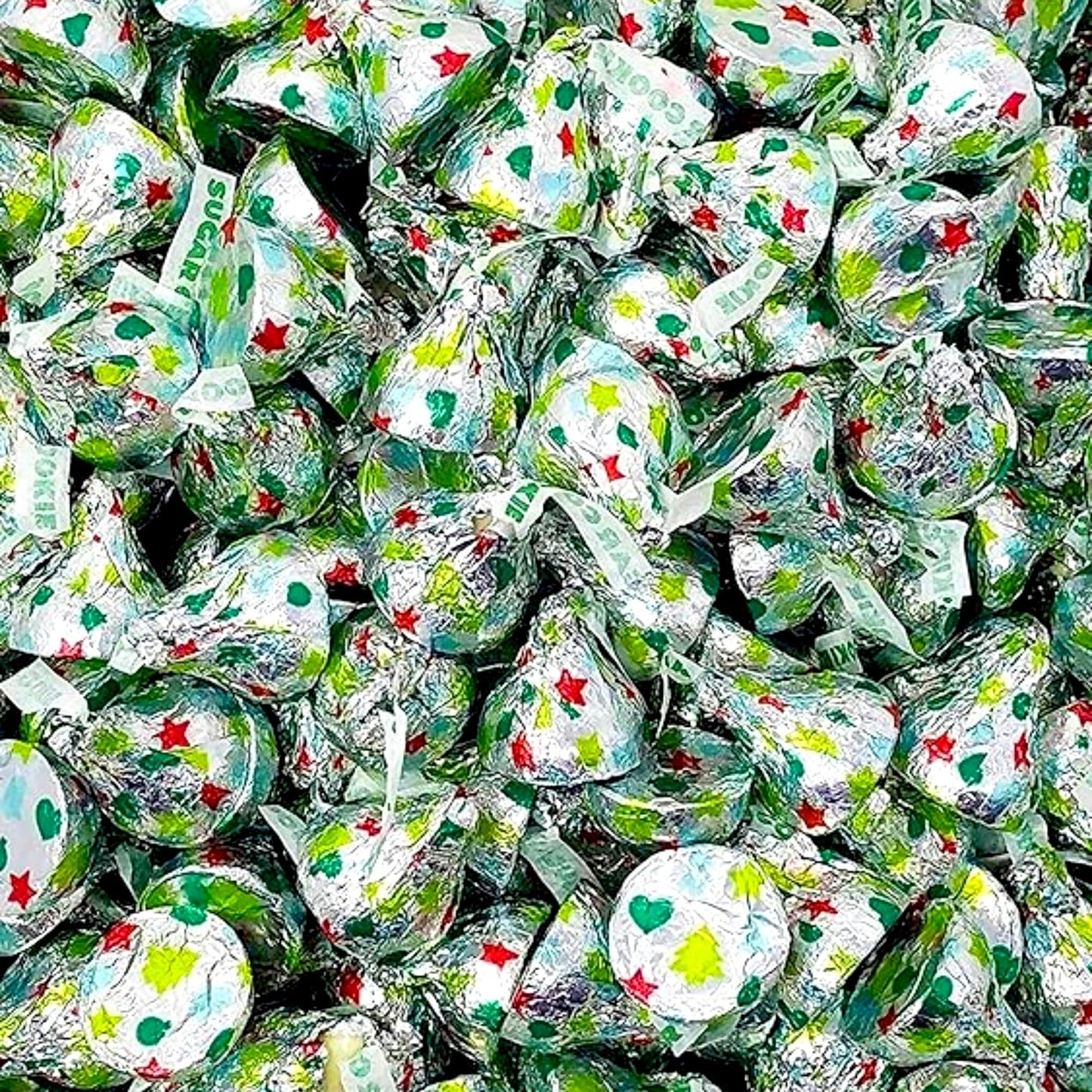 Sugar Cookie Kiss-1.5 lbs Metallic Festive Foil Individually Wrapped Kiss for Halloween, Birthdays, Christmas, Easter Parties, Events, and Candy