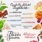 Bigelow Tea Seasonal Tea Collection, Caffeine Tea Variety Pack Gift Sampler, Holiday Tea Gift Set, 64 Count Box (Pack of 1), 64 Tea Bags Total