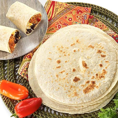 WiO SmartFoods™ 8" Low Carb Tortillas, 10-Count Keto-Friendly, Fat-Free, High Protein, Handcrafted, All-Natural, Fresh, and Delicious Healthy Wraps