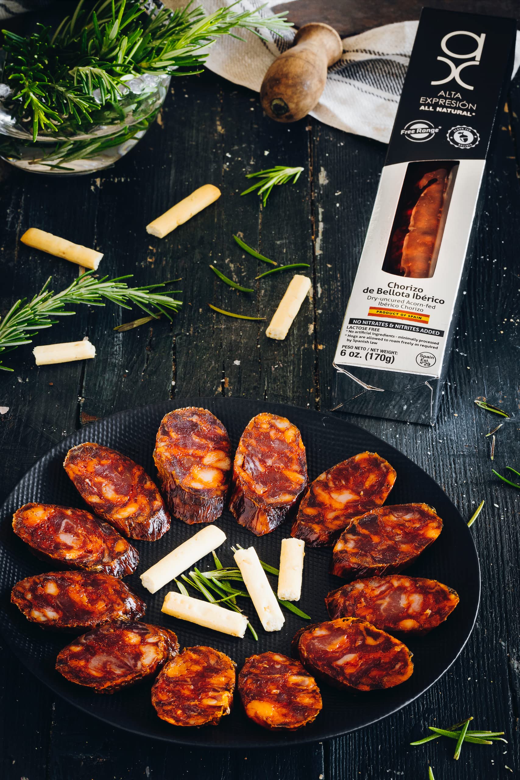 100% Pure Iberico de Bellota Acorn Fed Chorizo 6 oz. NITRATES & NITRITES FREE. ALL NATURAL