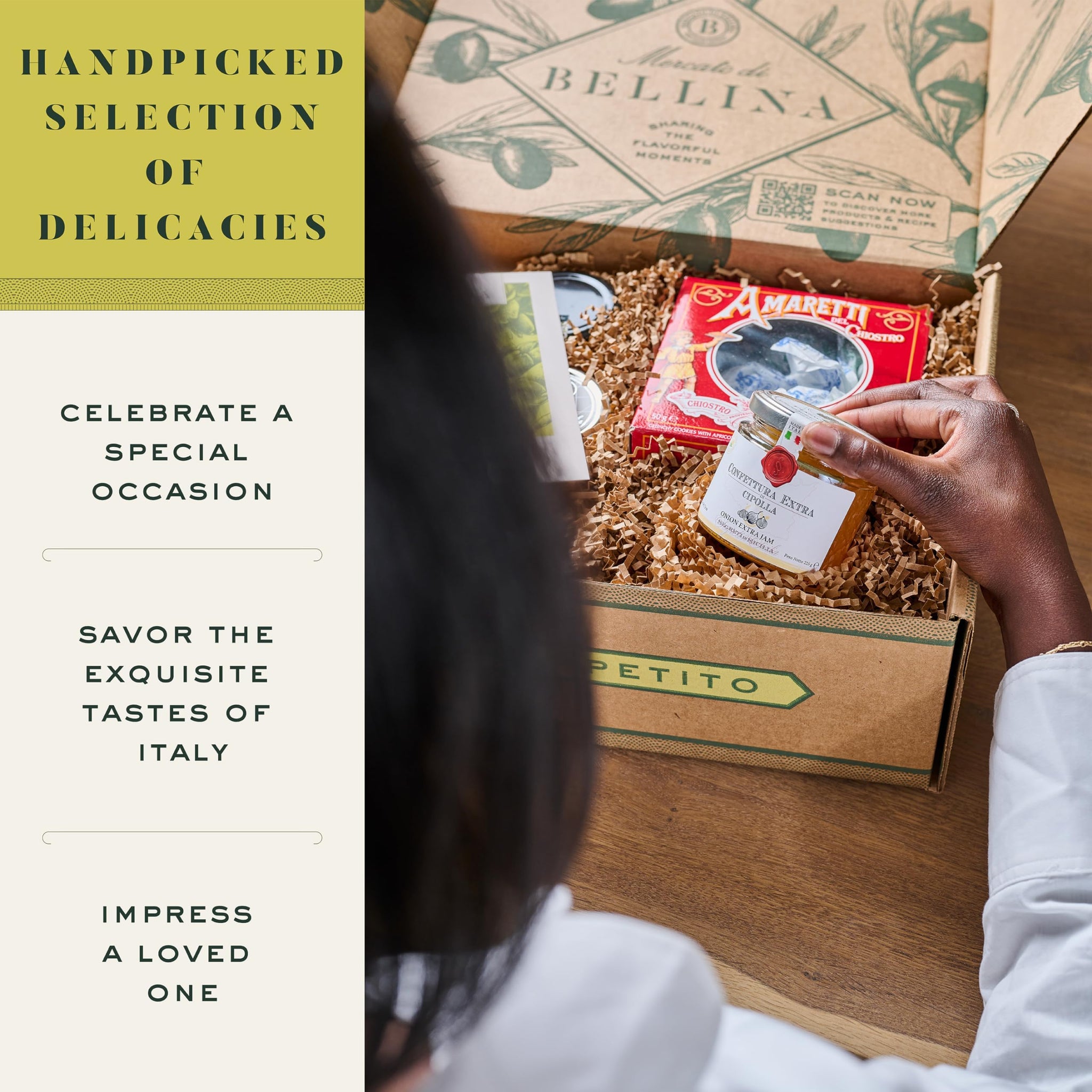 Mercato di Bellina Italian Food Gift Basket La Cucina Italiana - A Vegan-Friendly, All-Natural Pasta Gift Basket, Gourmet Present for Foodies