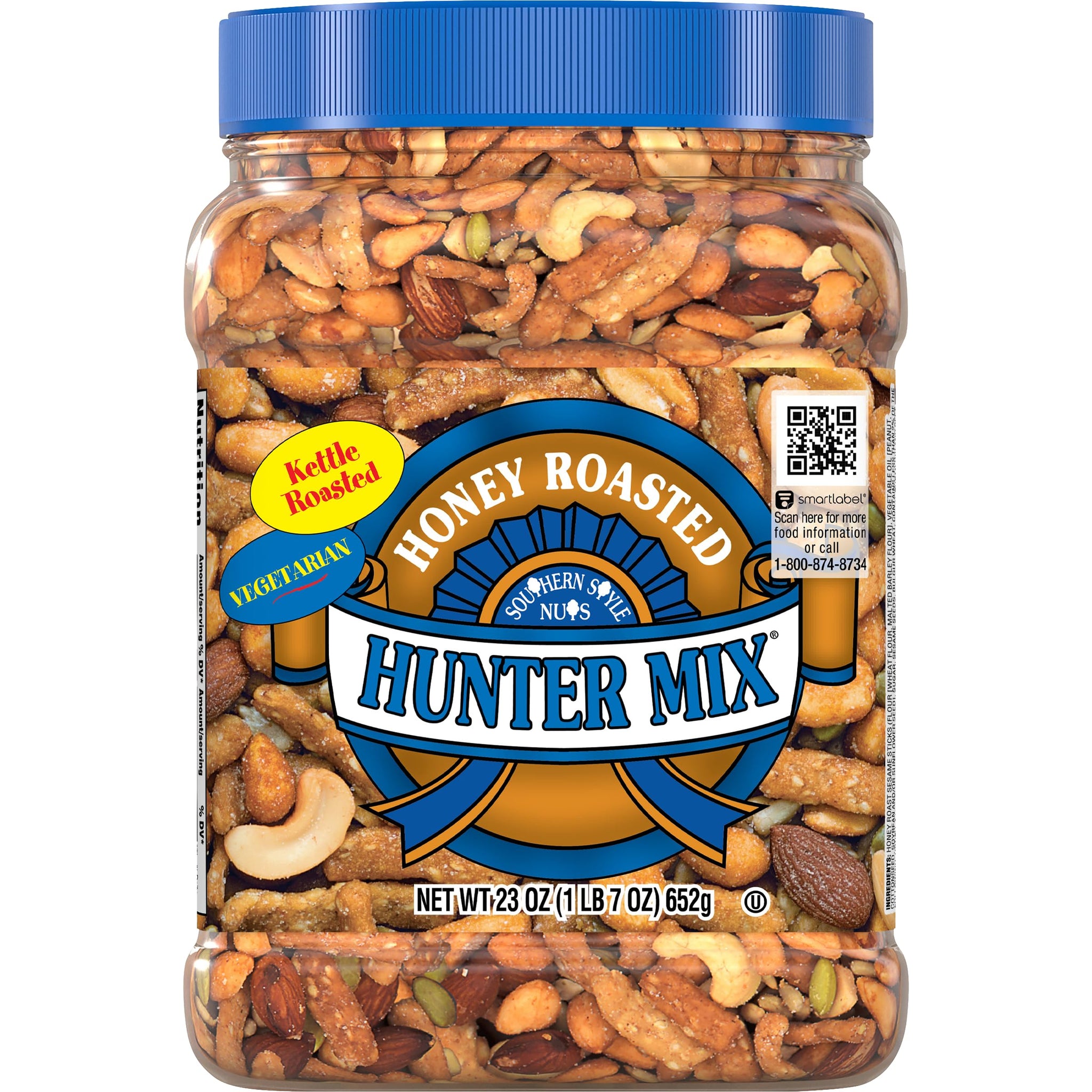 Southern Style Nuts Honey Roasted Hunter Bulk Trail Mix, 23 oz (Pack of 1), Honey Roasted Sesame Sticks & Peanuts, Sunflower Kernels, Almonds, Cashews