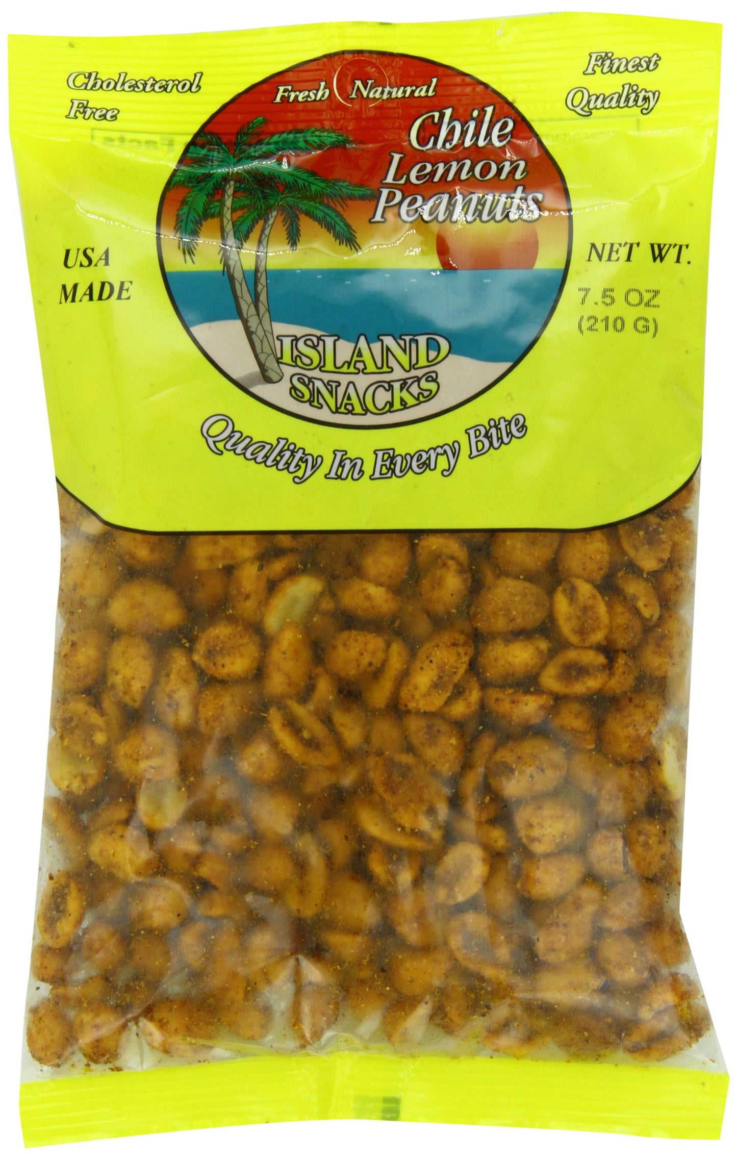 Island Snacks Peanuts, Chile, 7.5-Ounce (Pack Of 6)