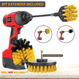 SCRUBIT Drill Brush Attachment Set - Power Scrubber Tile and Grout Tool - Use for Kitchen, Shower, Bathtub and Floor Surface - All Purpose Household