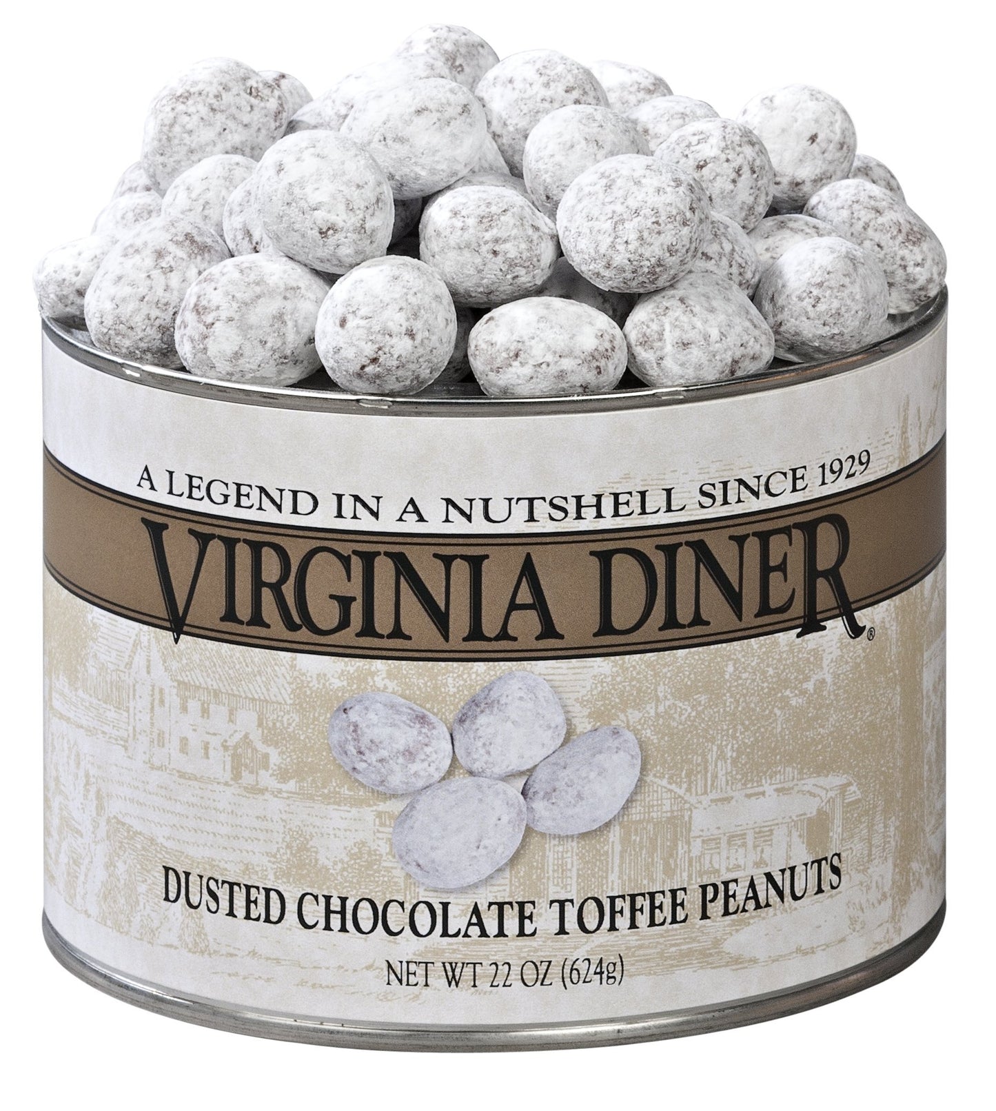 Virginia Diner Gourmet Dusted Toffee Virginia Chocolate Fancy Peanuts, Milk Chocolate Covered, Heart Healthy22 oz (Pack of 1)