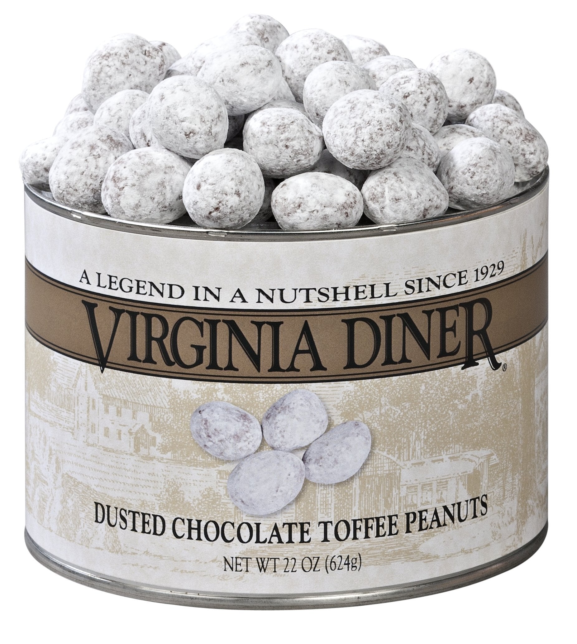 Virginia Diner Gourmet Dusted Toffee Virginia Chocolate Fancy Peanuts, Milk Chocolate Covered, Heart Healthy22 oz (Pack of 1)