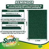SCRUBIT Scouring Pads - Heavy Duty Scrub Pads for Cleaning Dishes - Non-Scratch - Reusable - Green (50, Green)