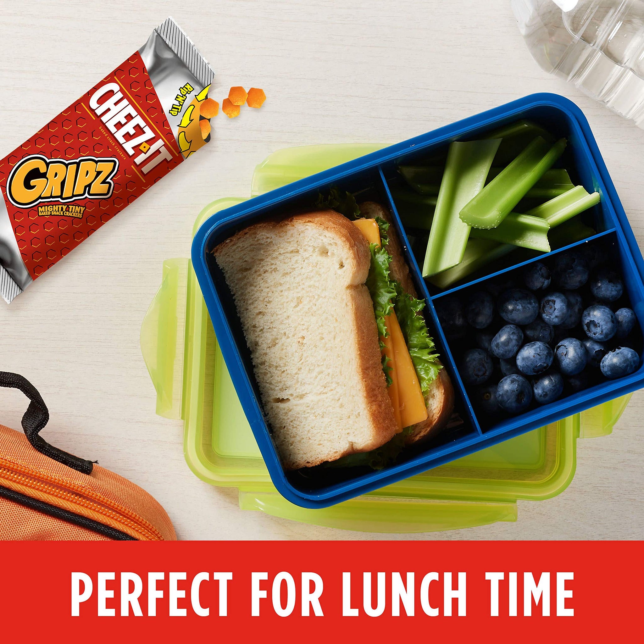 Cheez-It Gripz, Tiny Baked Snack Cheese Crackers, Original, Great for On-the-Go, 12.6oz Box (14 Count)
