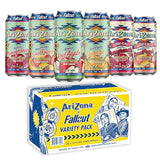 AriZona x Fallout Green Tea Energy Drink, Variety Pack - 6 Flavors, 15 fl oz (Pack of 12) - 190mg Caffeine per Can