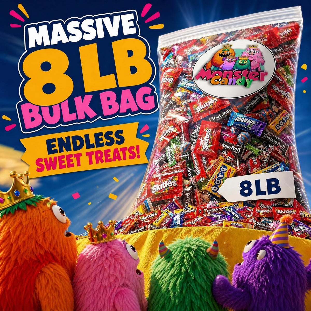 Party Favor Candy Mix -8 lb Pinata Stuffers Candy Bulk - Goodie Bag Stuffers for Kids Party Favors - Variety Pack -Individually Wrapped Candies -