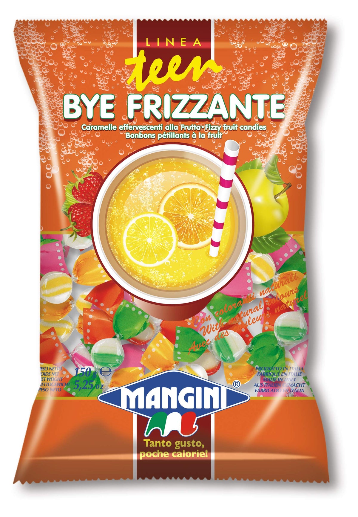 Bye Frizzante Fruit Candy 150g Bags (6 pcs)