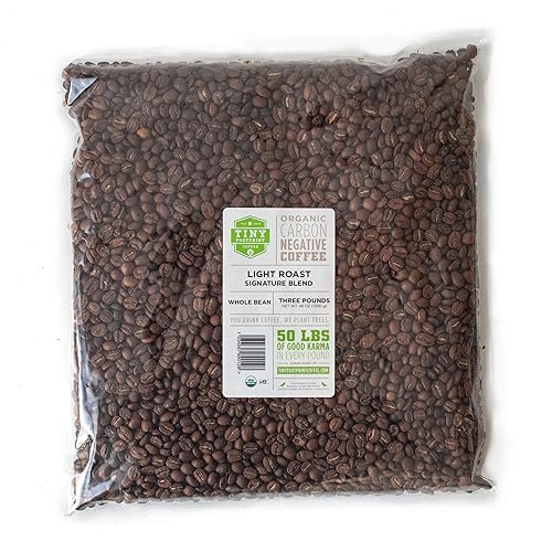 Tiny Footprint Coffee Organic Signature Blend Light Roast - Whole Bean Coffee, USDA Organic & Carbon Negative - You Drink Coffee, We Plant Trees, 3