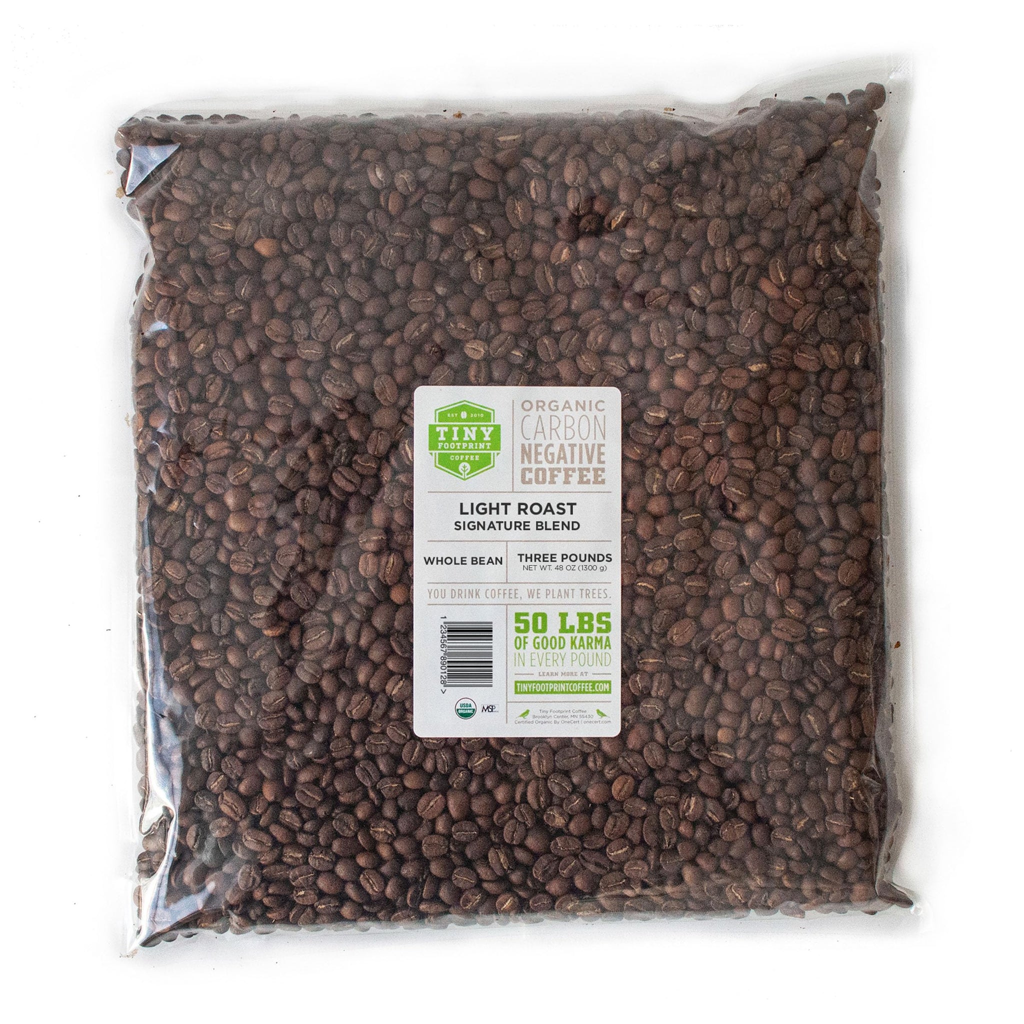 Tiny Footprint Coffee Organic Signature Blend Light Roast - Whole Bean Coffee, USDA Organic & Carbon Negative - You Drink Coffee, We Plant Trees, 3