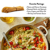 DeLallo Whole Wheat Capellini Pasta, 1 Pound Bag, 8 Pack, Authentic Angel Hair Noodles, 100% Durum Wheat, Made in Italy