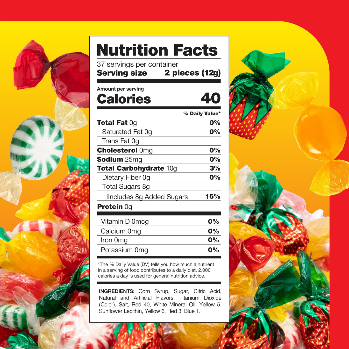 Old Fashioned Candy - 1 Pound Pack - Assorted Hard Candy Individually Wrapped - Nostalgic Candy for Office Bowls and Gifting - Fruit, Mint