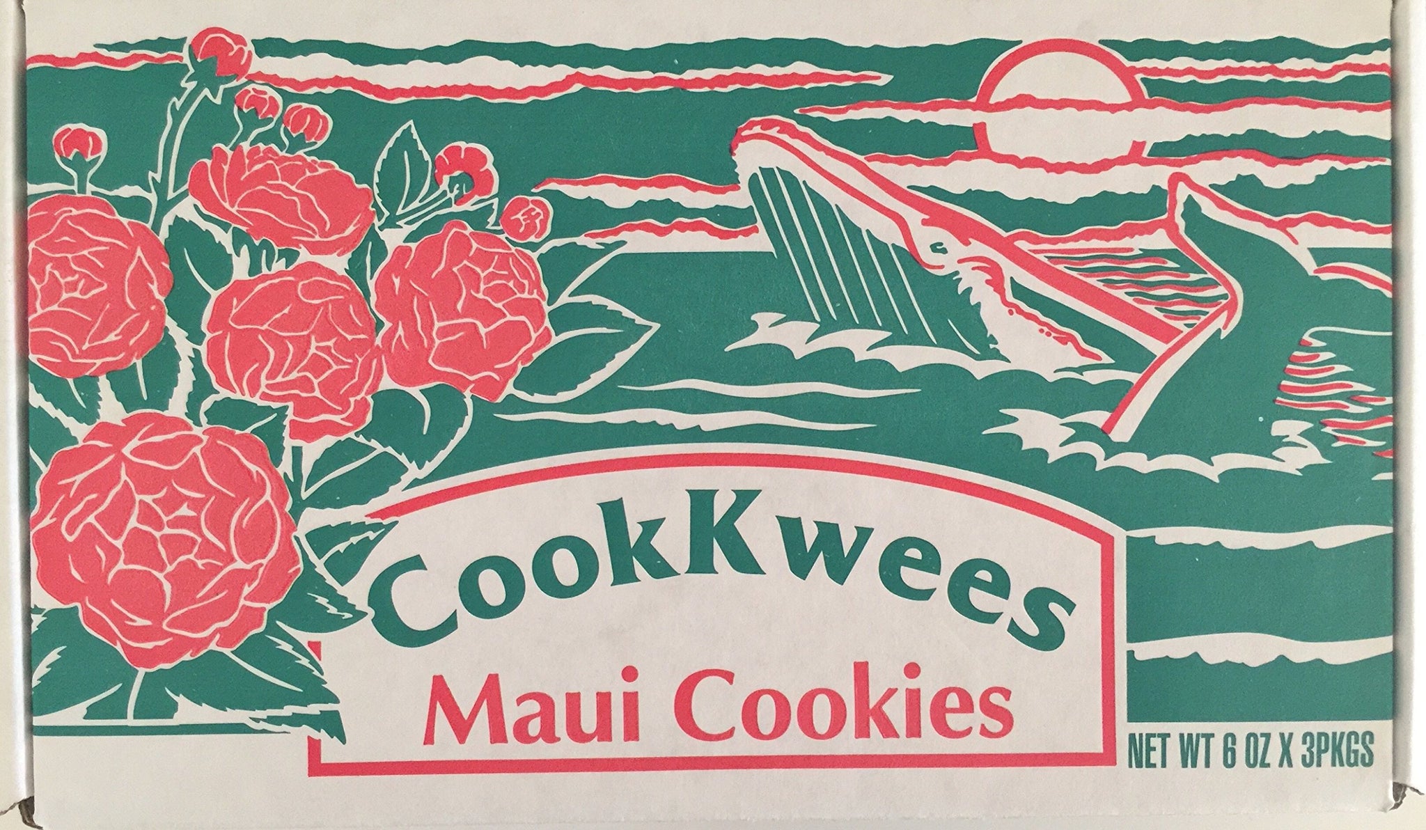 The Original Maui CookKwees Hawaii Cookies 3 Pack- 6 oz. Each (Macadamia Nut 3pk.)
