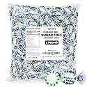 Sugar Free Starlight Spearmint Hard Candy 1 Pound - Approx. 75 Individually Wrapped Starlight Mint Discs Hard Candy For Snacks & Treats - Taboom Candy