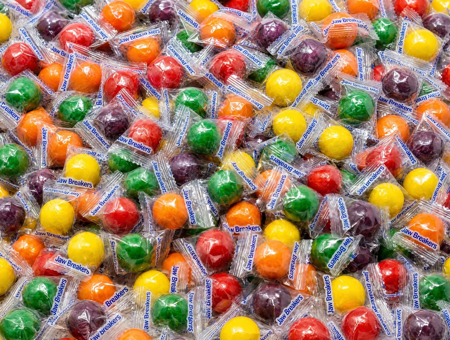 Jawbreaker Candy Bulk 2 lb - Assorted Hard Jaw Breaker Balls - Classic Long Lasting - Retro Hard Wrapped Suckers for Parties, Buffets, Vending, Pinata