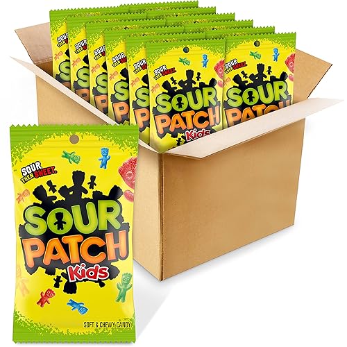 SOUR PATCH KIDS Soft & Chewy Candy, Bulk Candy, 12 - 8 oz Bags