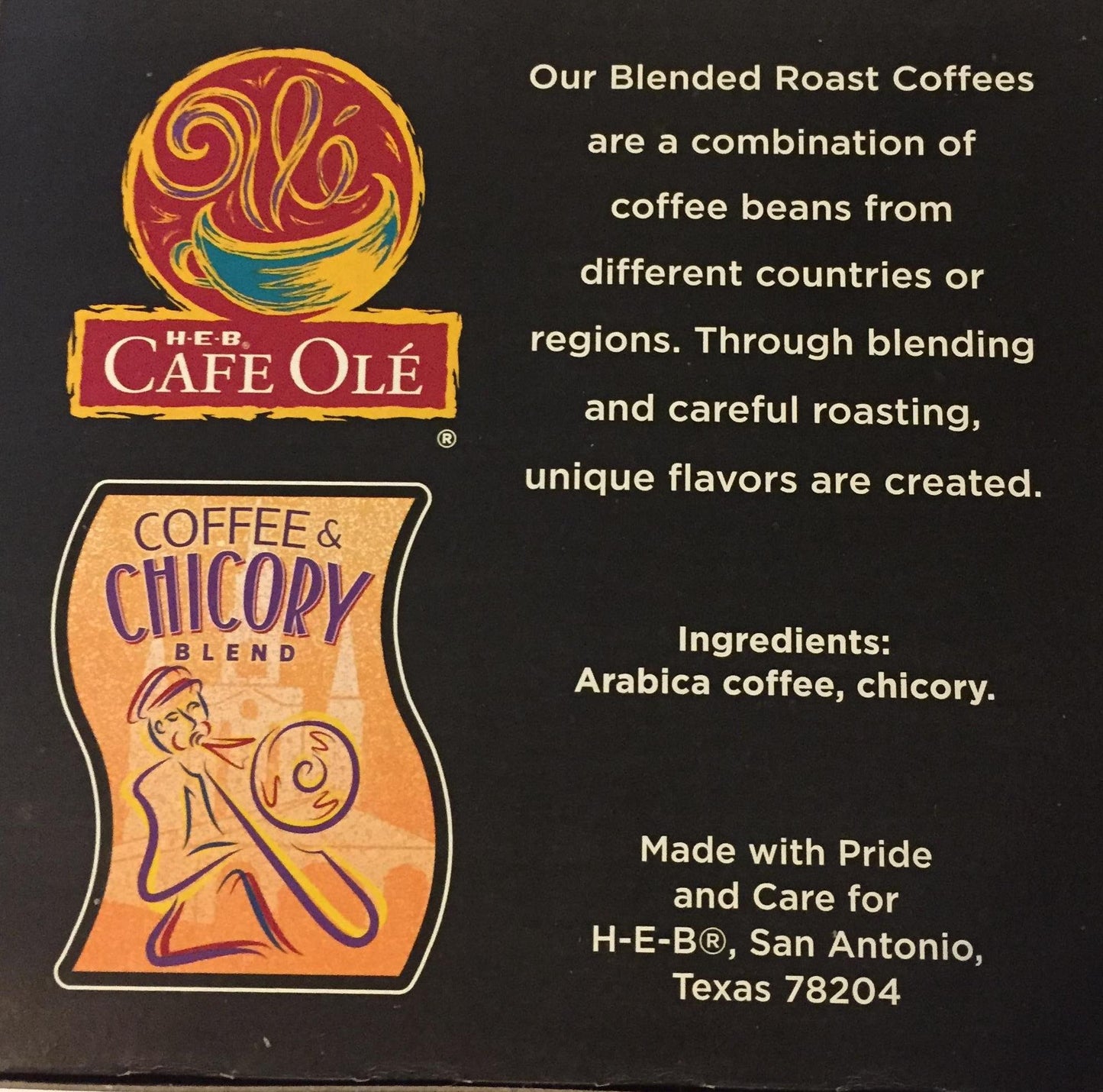 HEB Cafe Ole Coffee and Chicory Blend Pods compatible with Keurig