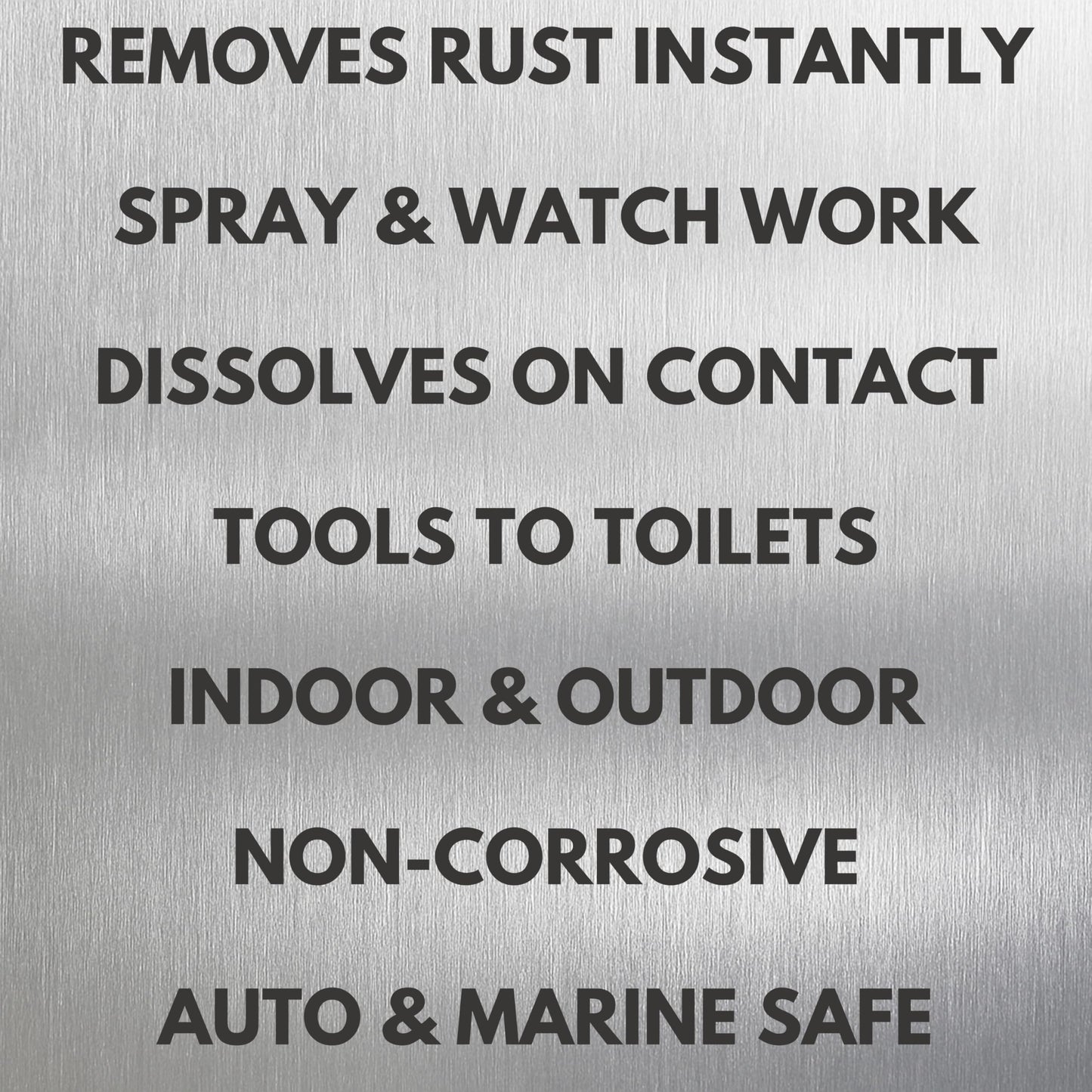 Wash Safe™ GETS RUST OFF | Non-Corrosive, Non-Bleach Rust & Hard Water Stain Remover | Water-Based, Fast-Acting Formula for Metal, Concrete, Tools