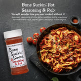 Bone Suckin' Hot Seasoning & Rub, 5.8 Oz - Grilling Rubs, Dry Pork Rub, Gluten-Free, Non-GMO, Kosher, Great on Ribs, Pork, Beef, Chicken, Seafood