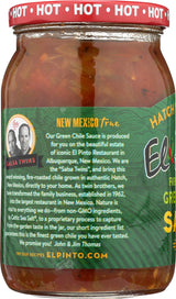 El Pinto All Natural Green Chile Sauce Hot, 16 Oz (Pack of 6)