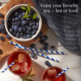 The Republic of Tea - Wild Blueberry Tea, 2.8 oz Tin | 50 Tea Bags, Gourmet Black Tea | Caffeinated
